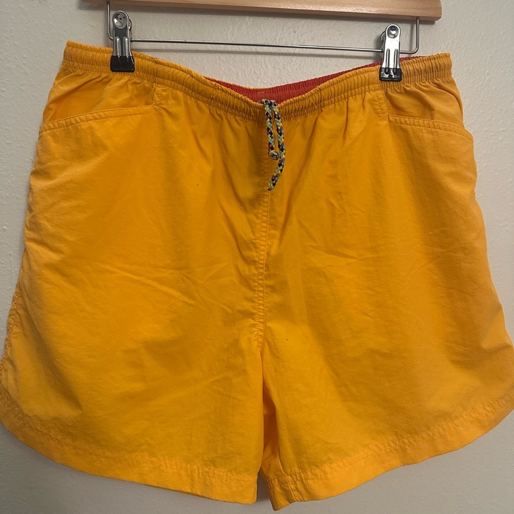 Sahalie Yellow and Orange Nylon‎ Shorts size L